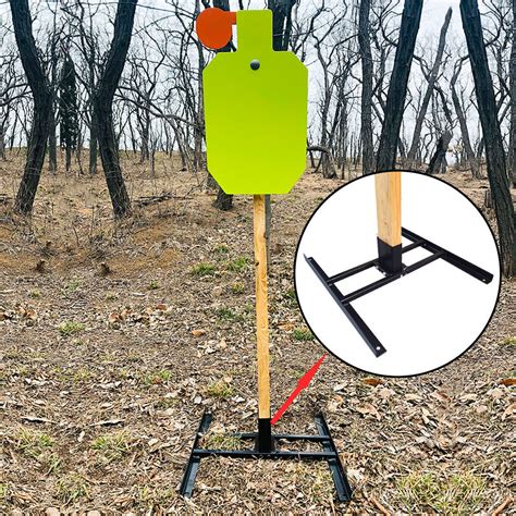 metal brackets with metal post target holder|ar500 steel target hangers.